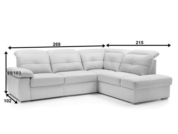 Kožená rohová rozkládací sedací souprava LIMA 2