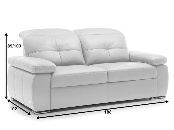 Kožená pohovka 2,5-sed LIMA s rozkladem