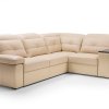 Kožená rohová sedací souprava LIMA s rozkladem na spaní a stolkem