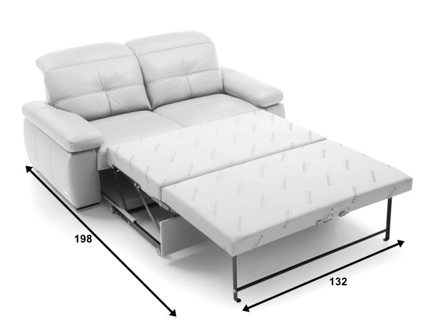 Kožená pohovka 2,5-sed LIMA s rozkladem
