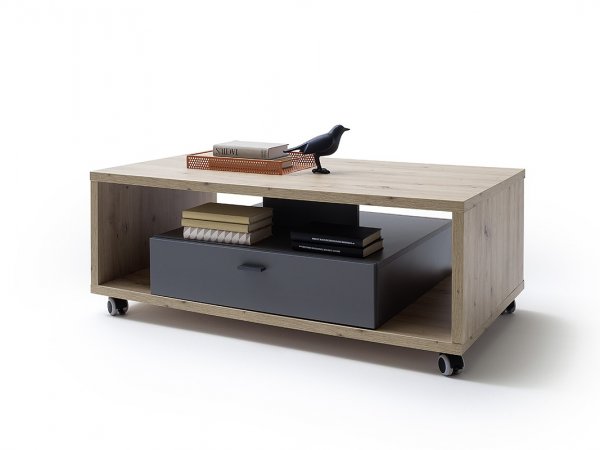 Šedý konferenční stolek do obývacího pokoje LIZZANO