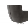Jídelní otočná židle LIMONE 2E s područkami, pravá kůže antracit