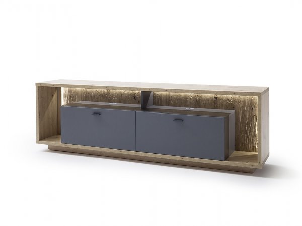 Šedá TV komoda do obývacího pokoje LIZZANO