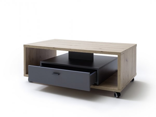 Šedý konferenční stolek do obývacího pokoje LIZZANO