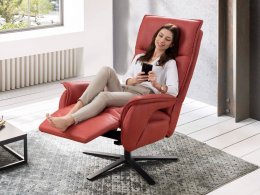 LINA LOUNGE relaxační kožené polohovací křeslo