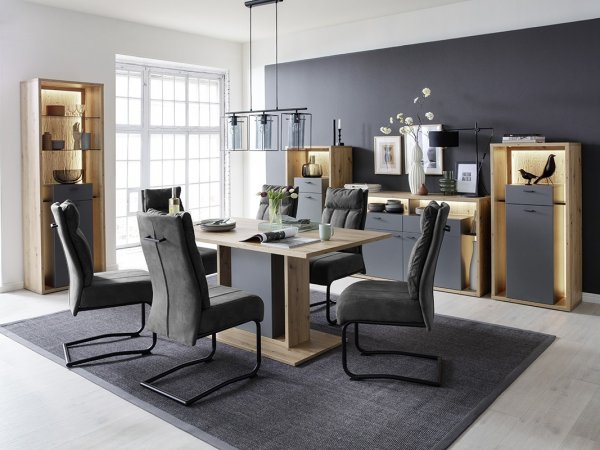 Šedý nábytek do obývacího pokoje LIZZANO