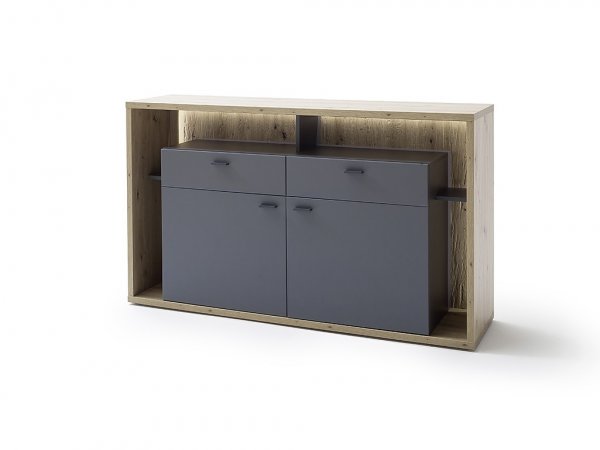 Šedá komoda do obývacího pokoje LIZZANO