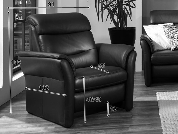 Luxusní kožené křeslo LOUIS