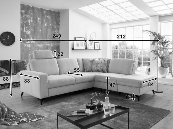 Rohová sedací souprava LOLLAND