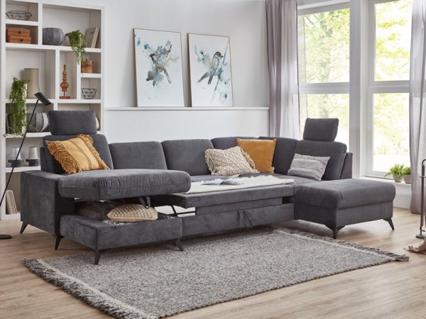 Rohová rozkládací sedací souprava do U LOLLAND 2