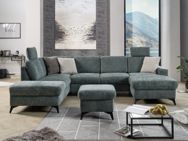 Rohová sedací souprava do tvaru U LOLLAND