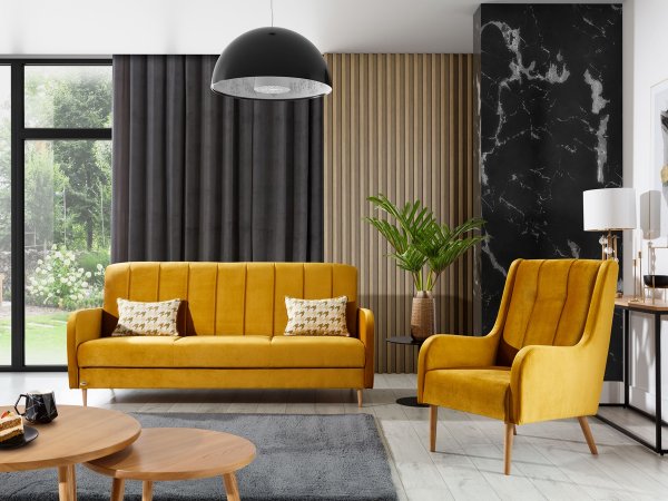 Rozkládací pohovka s úložným prostorem LORETTO