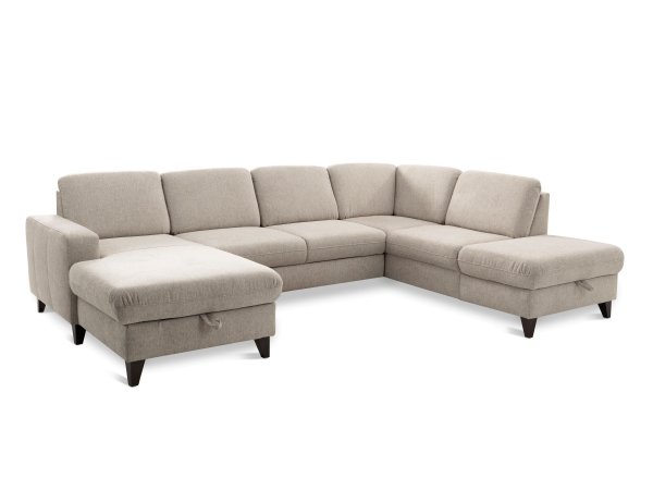 Rohová rozkládací sedací souprava do tvaru U LOLLAND 3