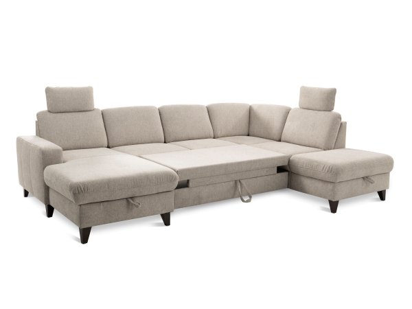 Rohová rozkládací sedací souprava do tvaru U LOLLAND 3