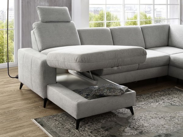 Rohová rozkládací sedací souprava do U LOLLAND