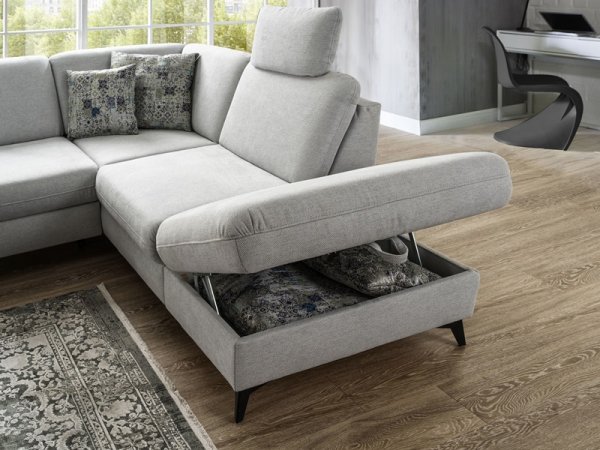 Rohová rozkládací sedací souprava do U LOLLAND