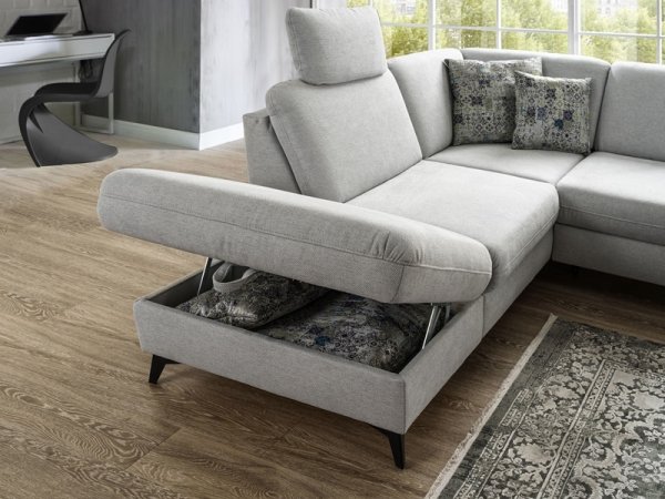 Rohová rozkládací sedací souprava do U LOLLAND