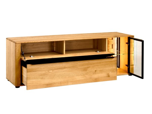 Dubový nábytek do obývacího pokoje včetně osvětlení LUNA 3