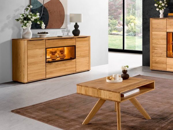 Dubový konferenční stolek LUNA typ 64