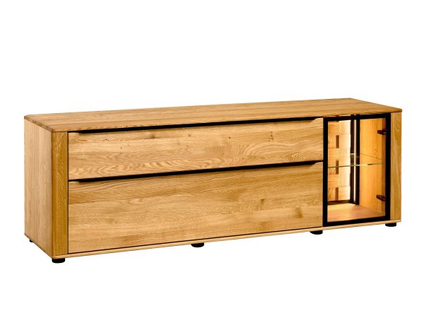 Dubový nábytek do obývacího pokoje včetně osvětlení LUNA 4