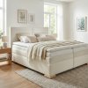Boxspring postel LUMINA s úložným prostorem, matrací a topperem