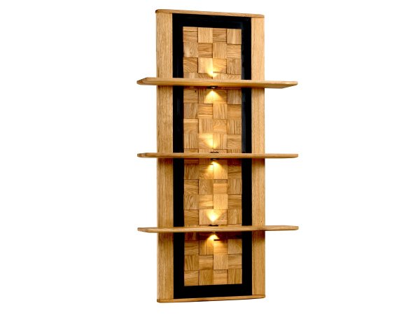 Dubový nábytek do obývacího pokoje včetně osvětlení LUNA 2