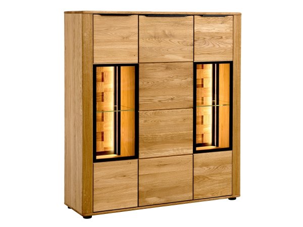 Dubový nábytek do obývacího pokoje včetně osvětlení LUNA 4