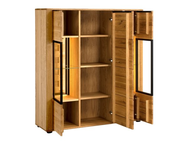 Dubový nábytek do obývacího pokoje včetně osvětlení LUNA 4