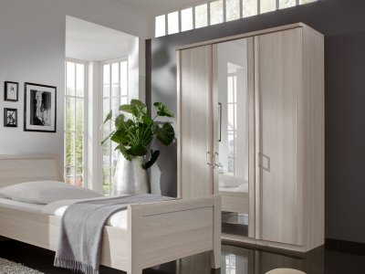 Šatní skříň se zrcadlem LUXOR (TYP 516) polární modřín