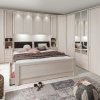 Moderní ložnice s nástavbou nad postelí LUXOR 2 polární modřín