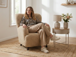 Křeslo ušák Lunaro, světle hnědé – House Nordic