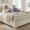 Boxspring postel LUMINA s úložným prostorem, matrací a topperem