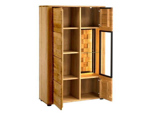 Dubový nábytek do obývacího pokoje včetně osvětlení LUNA