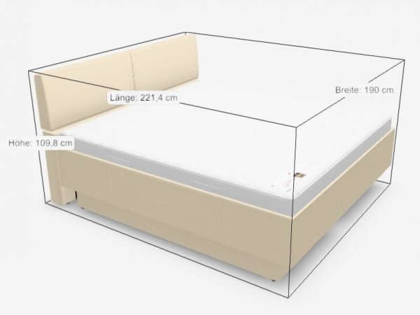 Luxusní postel boxspring s úložným prostorem COMPOSIUM KTV - Ruf betten