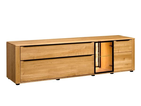 Dubový nábytek do obývacího pokoje včetně osvětlení LUNA