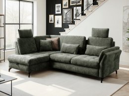 Rohová sedací souprava s nastavitelnou hloubkou sedáku LUANA 2