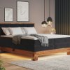 Postel boxspring s úložným prostorem a LED osvětlením MAESTRO dub masiv