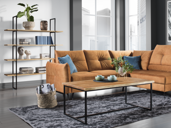 Designový dubový regál MALIBU dub sukatý