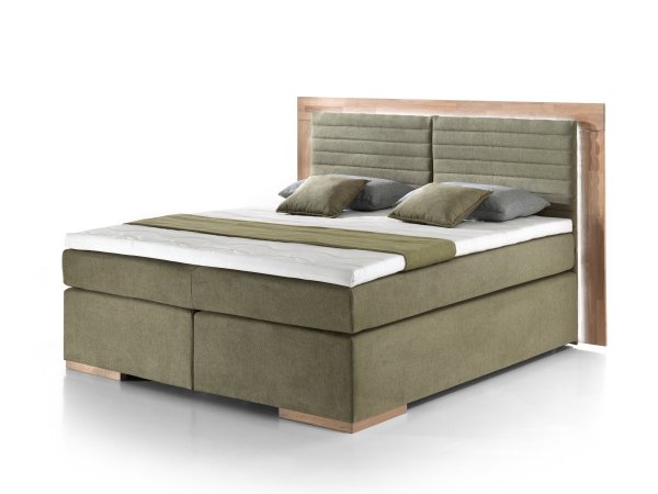 Postel boxspring včetně LED osvětlení MARCEL dub masiv
