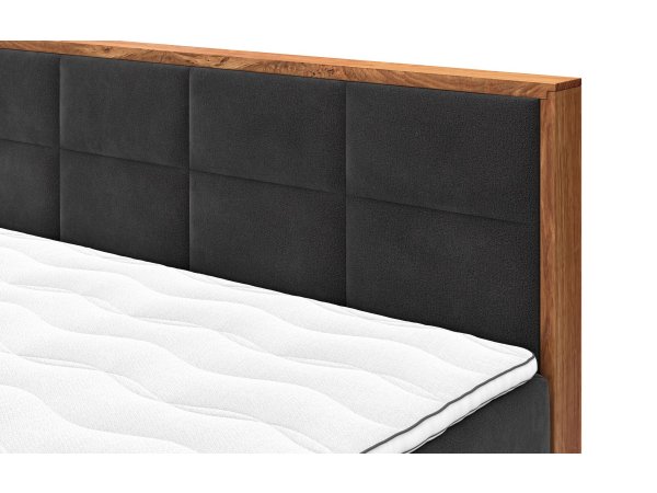 Postel boxspring s úložným prostorem a LED osvětlením MAESTRO dub masiv