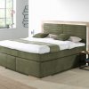 Postel boxspring včetně LED osvětlení MARCEL dub masiv