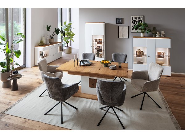 Jídelní otočná židle AMBER S, šedá