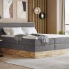 Postel boxspring s úložným prostorem KARISSA dub masiv