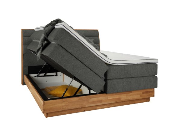 Postel boxspring s úložným prostorem KARISSA 4 dub masiv