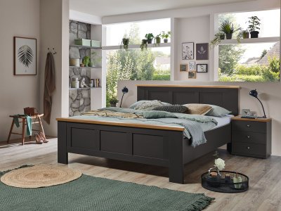Postel MARLOW grafit/dub bianco