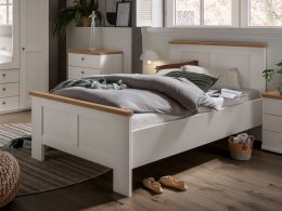 Postel MARLOW bílá/dub bianco