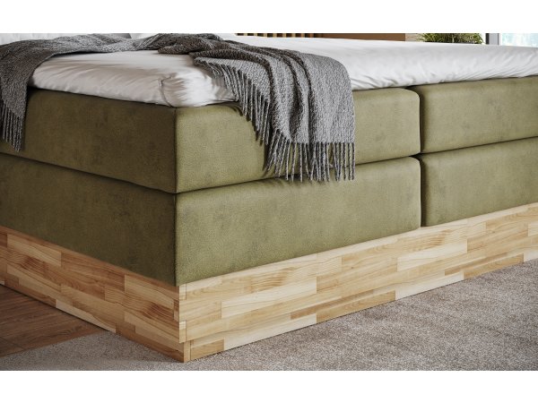 Postel boxspring s úložným prostorem KARISSA dub masiv