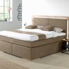Postel boxspring včetně LED osvětlení MARCEL dub masiv