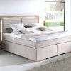 Postel boxspring včetně LED osvětlení MARCEL dub masiv