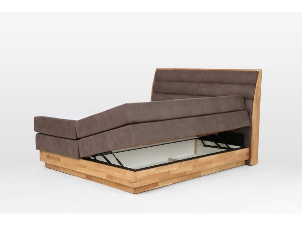 Postel boxspring s úložným prostorem KARISSA 3 dub masiv